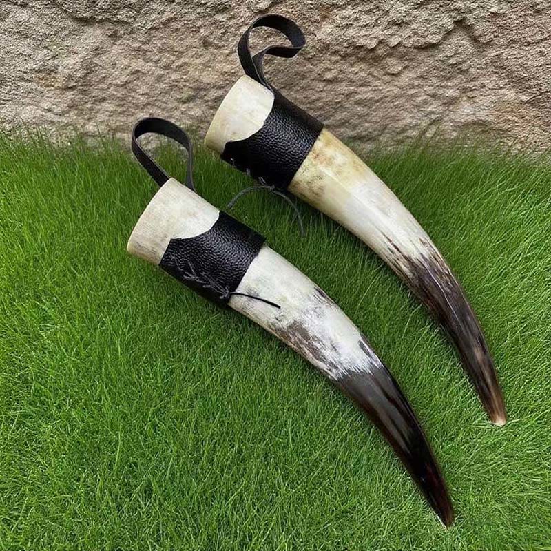 WorldNorse Handcrafted Authentic Drinking Horn - Horn With Strap - image 9