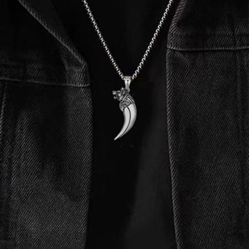 WorldNorse Handcrafted 925 Silver Wolf Tooth Necklace - image 3