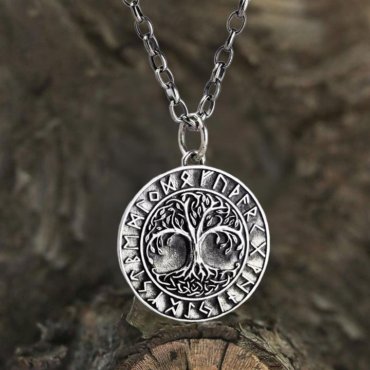 WorldNorse 925 Sterling Silver Yggdrasil Rune Necklace - image 1