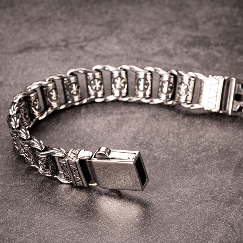 WorldNorse Viking Rune Barrel Chain Bracelet - image 3