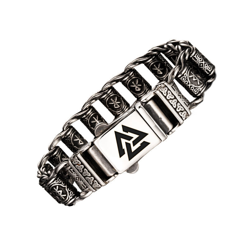 WorldNorse Viking Rune Barrel Chain Bracelet - Valknut - 22cm - NO THANKS - image 5