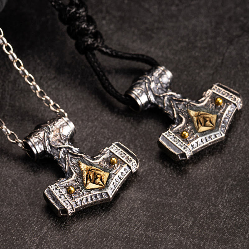 WorldNorse 925 Sterling Silver Mjolnir Stonehenge Necklace - image 5