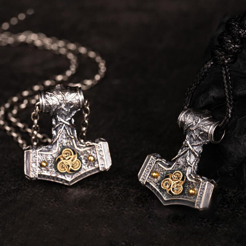 WorldNorse Handcrafted 925 Silver Thor Hammer Hurricane Force Necklace - image 2