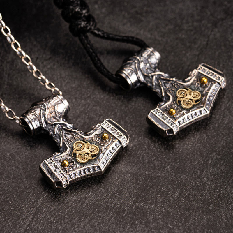 WorldNorse Handcrafted 925 Silver Thor Hammer Hurricane Force Necklace - image 4