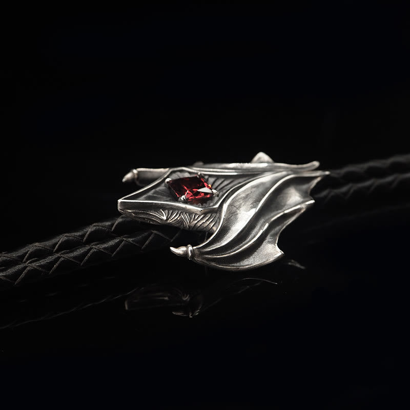 WorldNorse 925 Sterling Silver Gothic Wing Bolo Tie Necklace - image 5