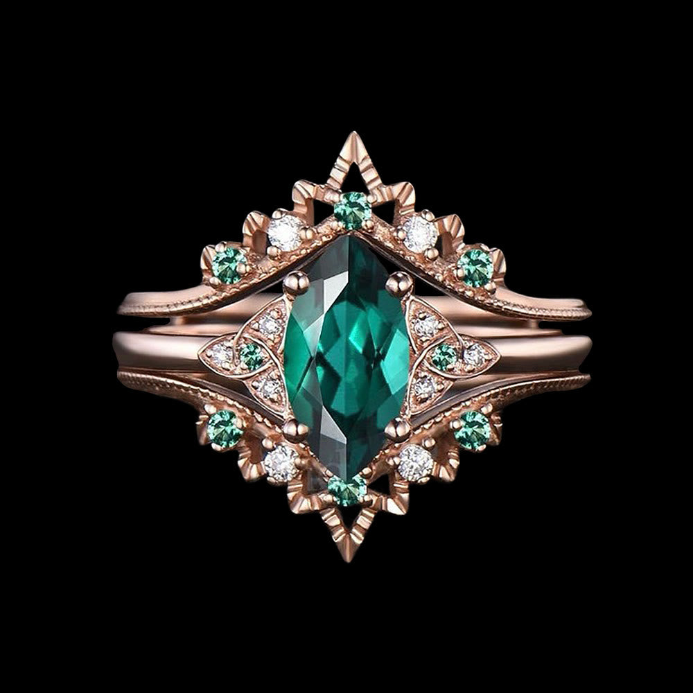 WorldNorse Eir's Emerald Grace Ring - AU Size T1/2 (US 10) - image 1
