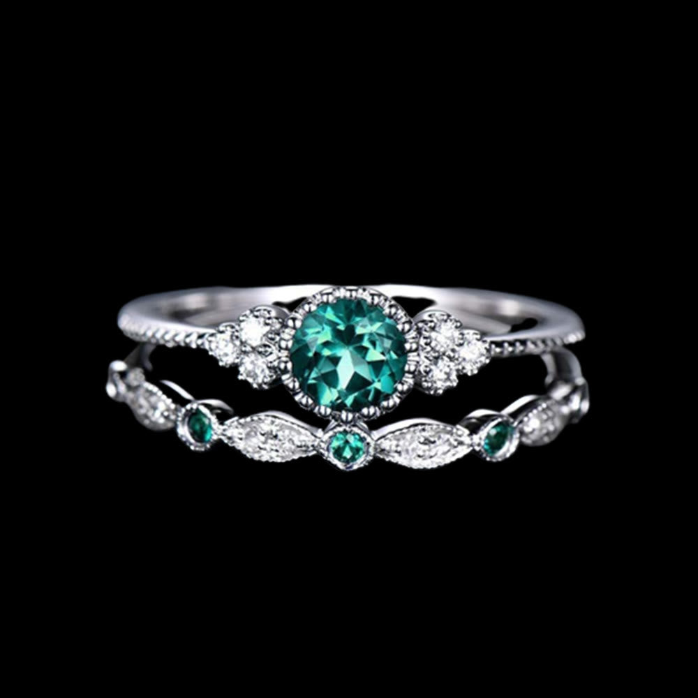 WorldNorse Norse Lovebond Ring - Green - AU Size T1/2 (US 10) - image 1