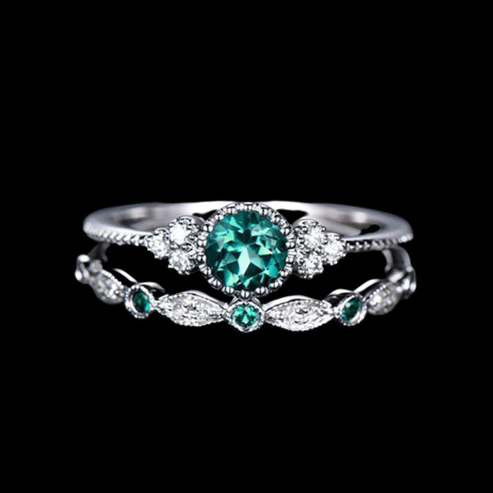 WorldNorse Norse Lovebond Ring - Green - AU Size T1/2 (US 10) - image 1