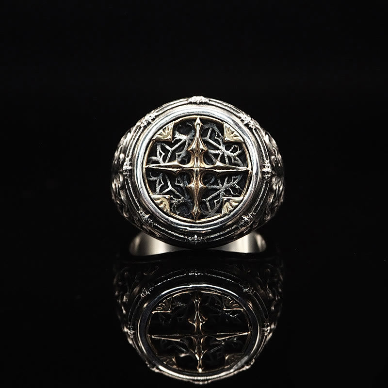 WorldNorse 925 Sterling Silver Baroque Signet Ring - Doji - AU Size V1/2 (US 11) - image 9