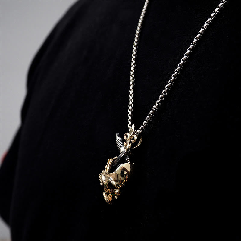 WorldNorse Skull Tattoo Machine Necklace - image 1