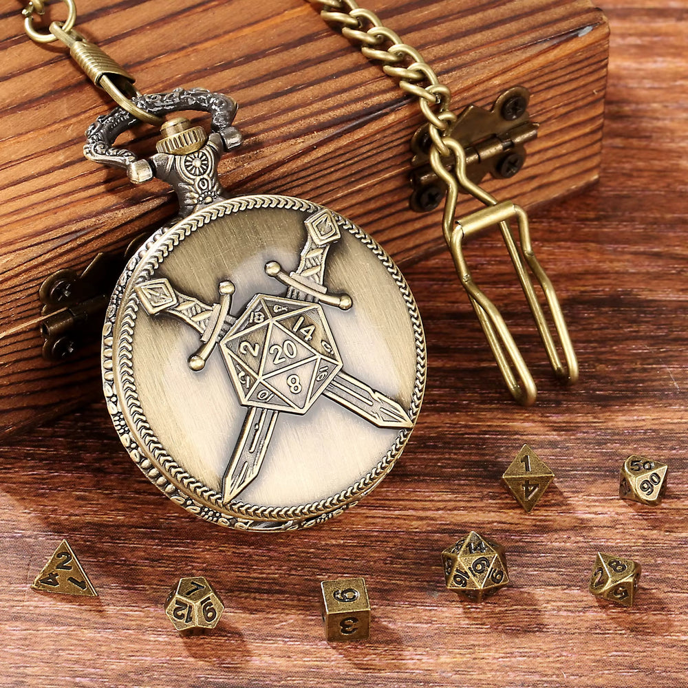 WorldNorse Dual Swords Polyhedral Dice Waist Chain - image 1