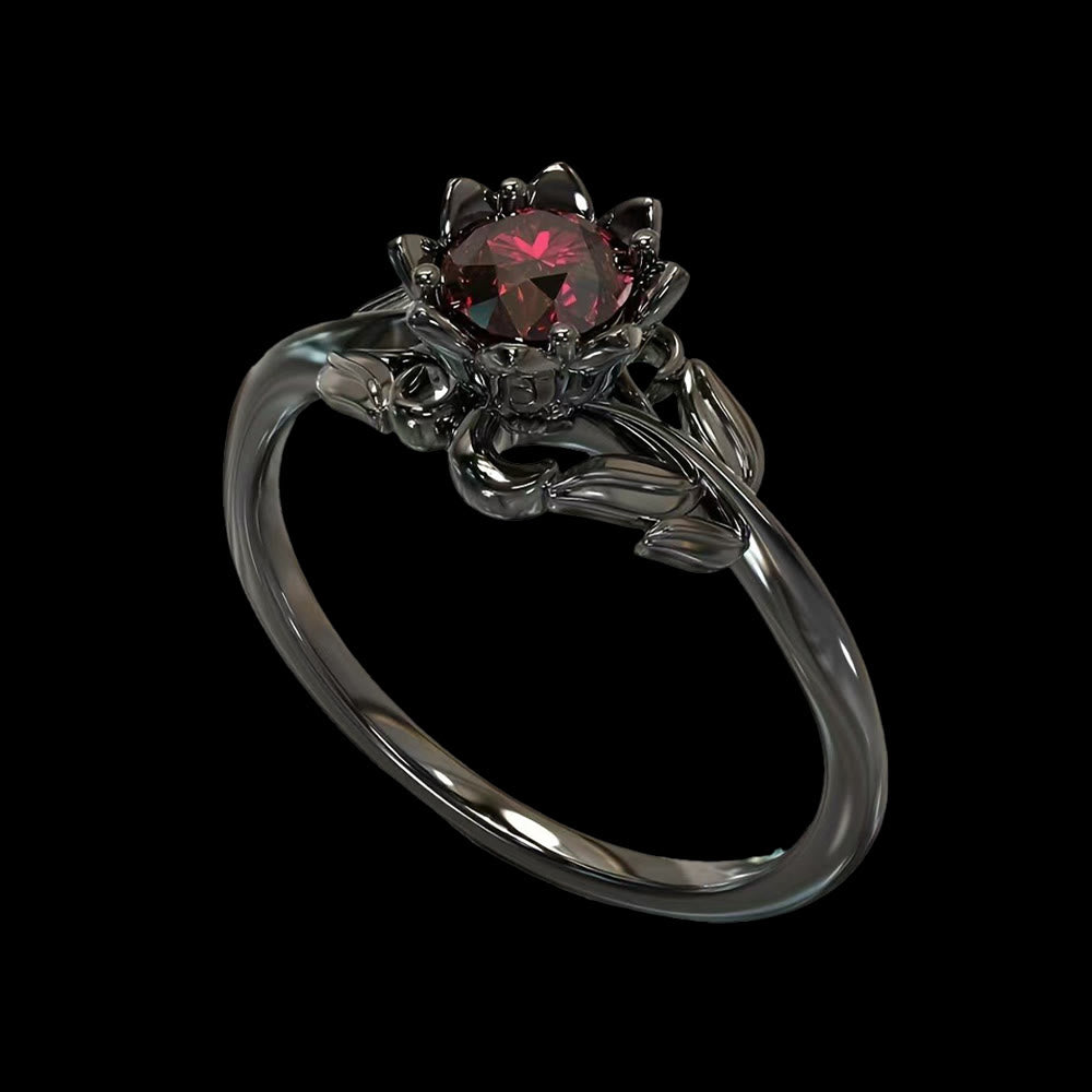 WorldNorse Aurora Flower Knot Ring - Red - AU Size V1/2 (US 11) - image 6