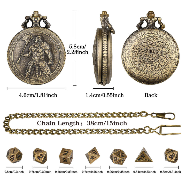 WorldNorse Viking Axe Barbarians Multi-sided Dice Set Waist Chain - image 4