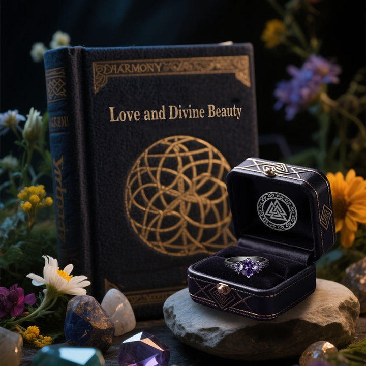 WorldNorse Midnight Blossom of Freyja Ring - image 8