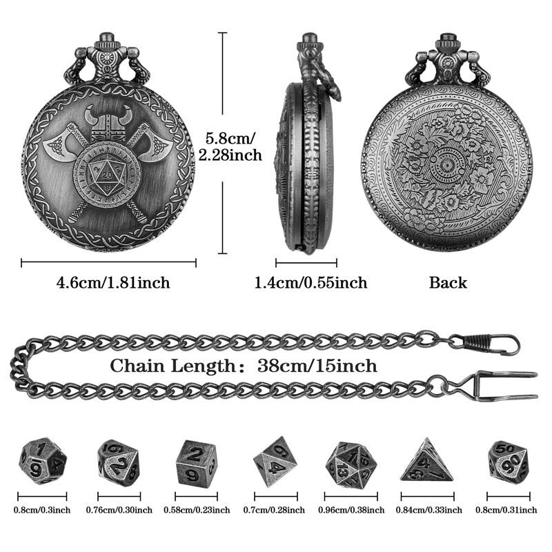 WorldNorse Viking Axe Helmet Rune Seven Dice Waist Chain - image 5