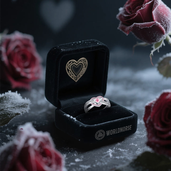 WorldNorse Freya's Winter Heart Rose Ring - image 8
