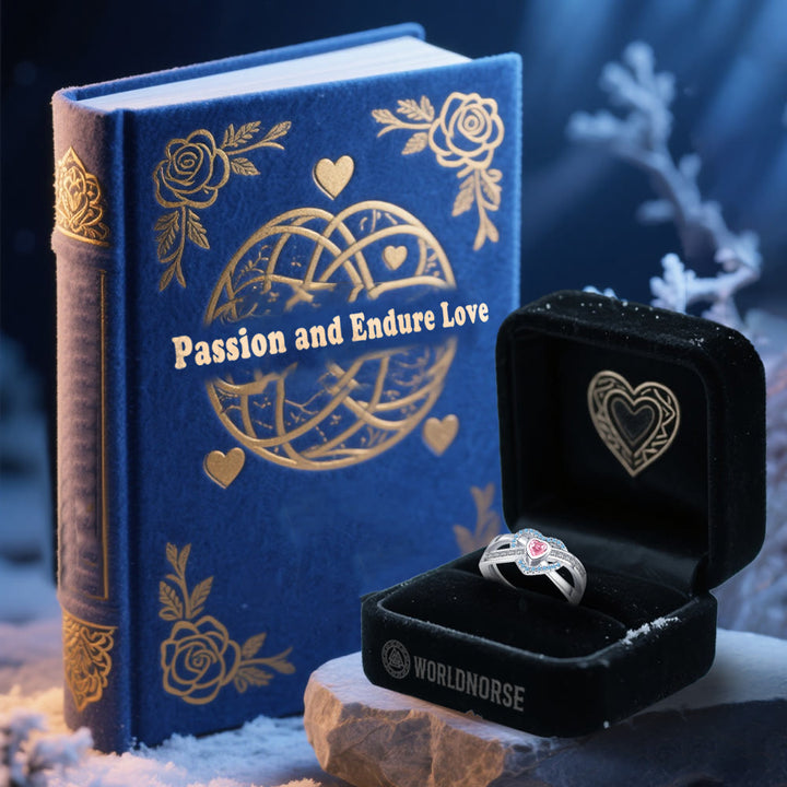 WorldNorse Freya's Winter Heart Rose Ring - image 16