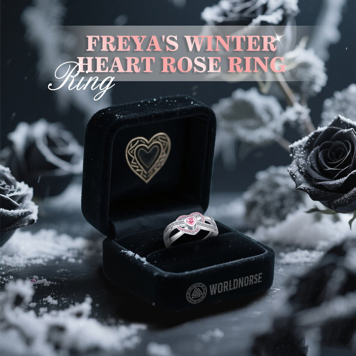 WorldNorse Freya's Winter Heart Rose Ring - image 6