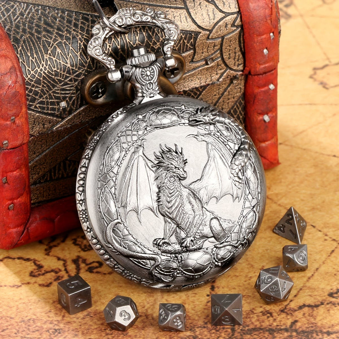 WorldNorse Mythology Dragon Pattern Polyhedral Dice Waist Chain - image 6