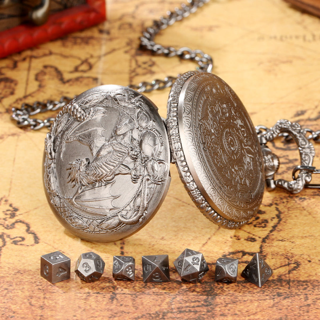 WorldNorse Mythology Dragon Pattern Polyhedral Dice Waist Chain - image 8