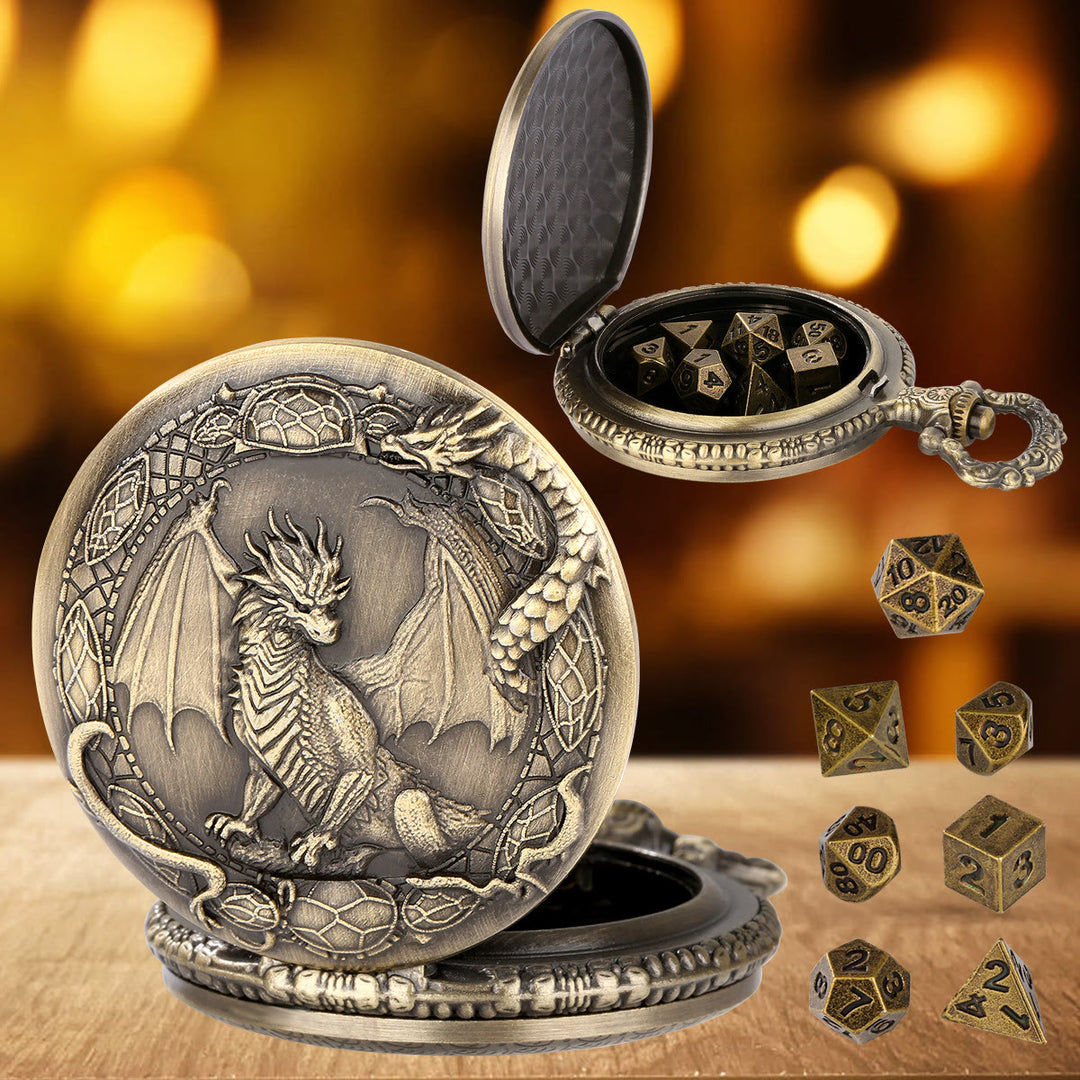 WorldNorse Mythology Dragon Pattern Polyhedral Dice Waist Chain - image 2