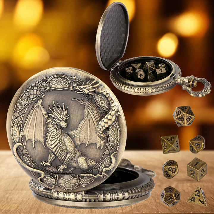WorldNorse Mythology Dragon Pattern Polyhedral Dice Waist Chain - image 2