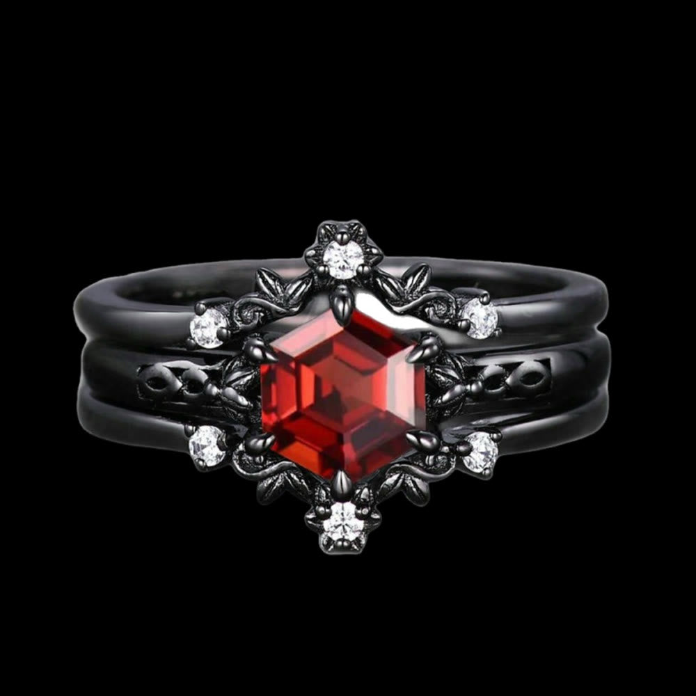 WorldNorse Bloom of Idunn Ring - Ruby - AU Size T1/2 (US 10) - image 5