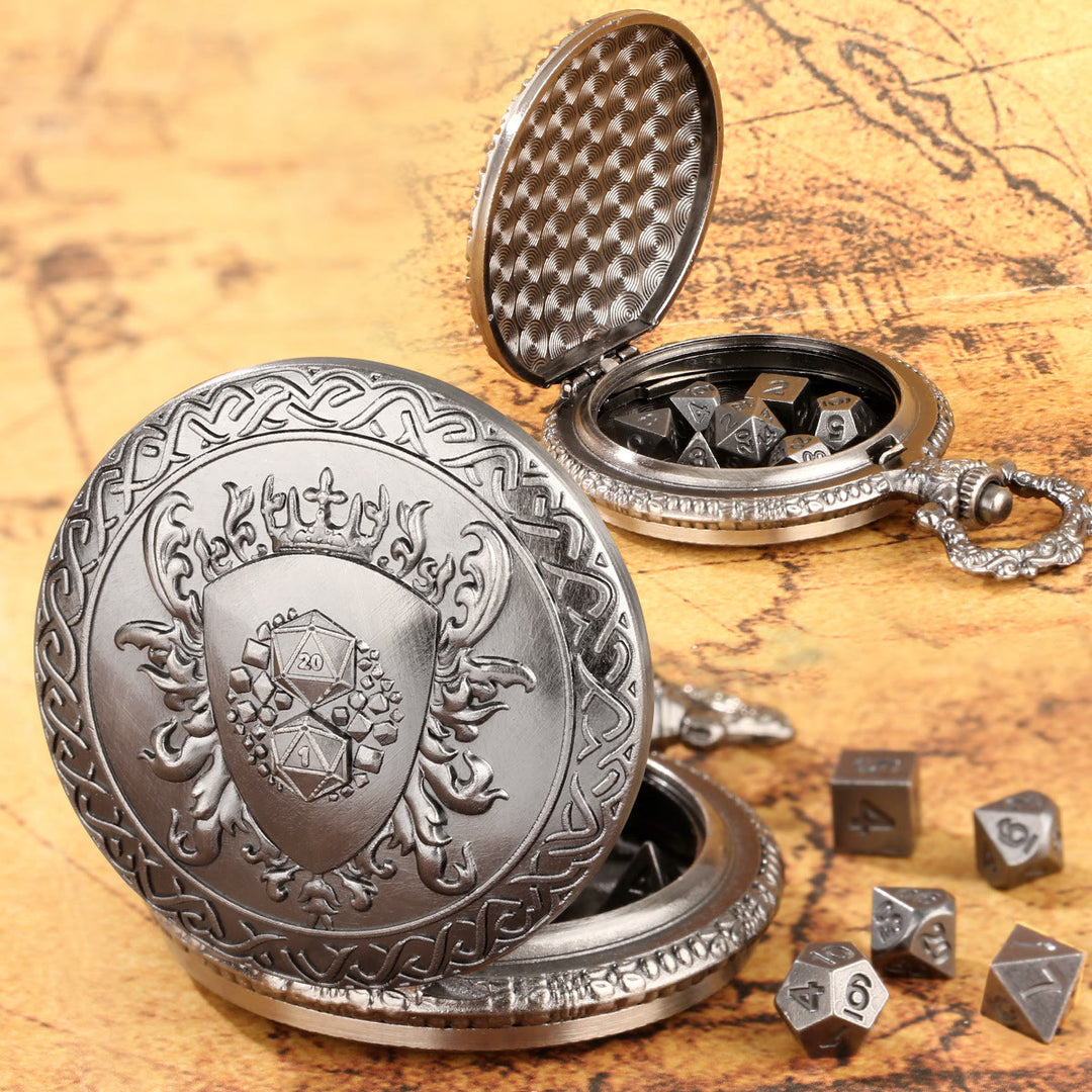 WorldNorse Vintage Shield Case Dice Set Waist Chain - image 7