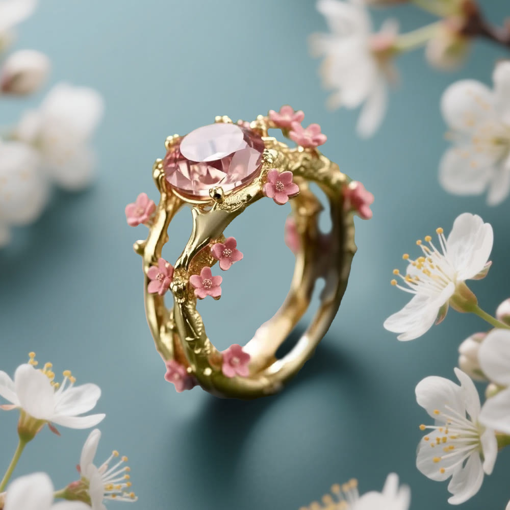WorldNorse Eternal Spring Blossom Ring - Gold - AU Size T1/2 (US 10) - image 0