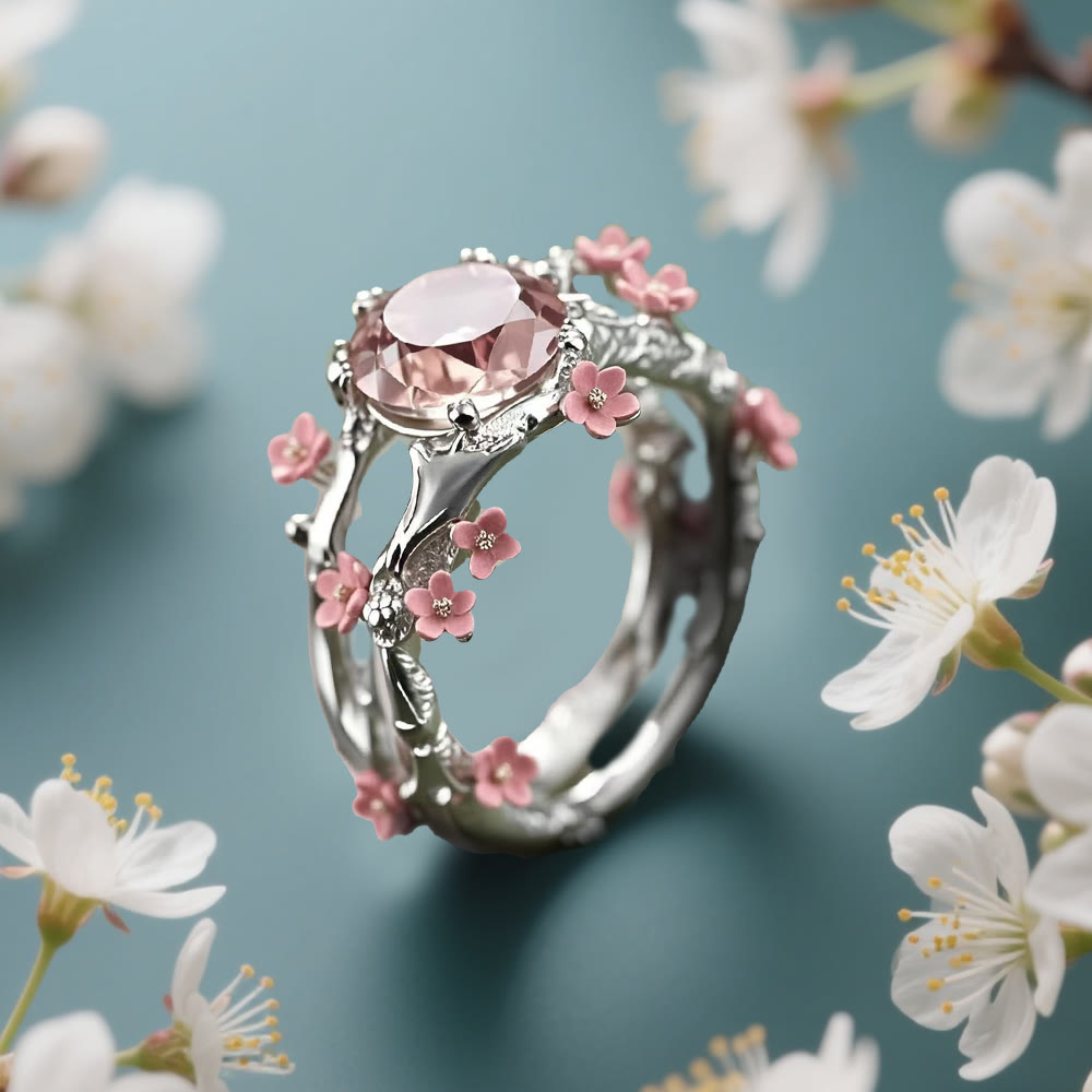 WorldNorse Eternal Spring Blossom Ring - Silver - AU Size T1/2 (US 10) - image 5