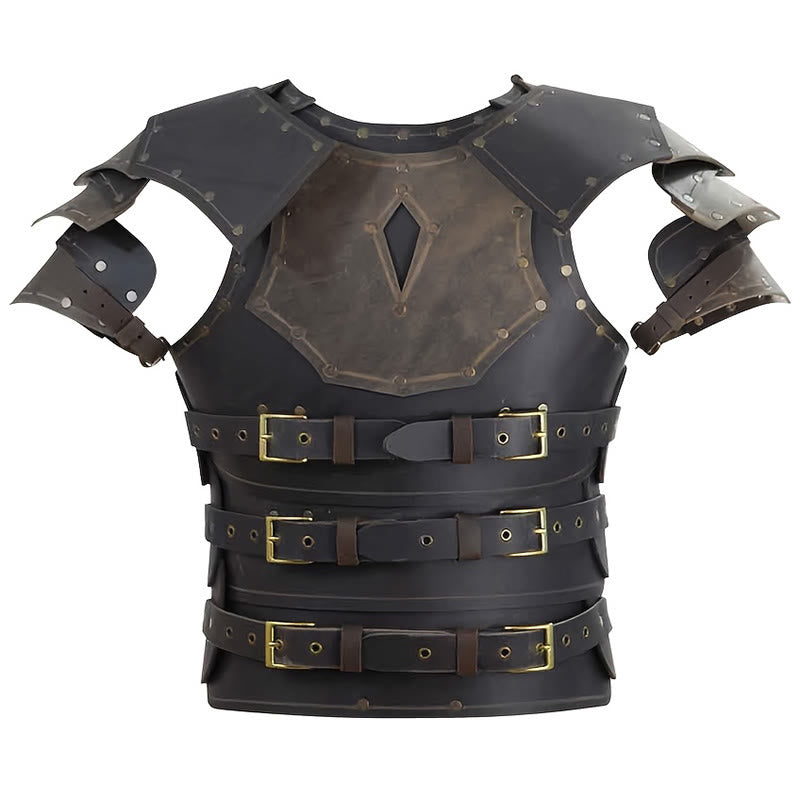 WorldNorse Vintage Warrior Dual Tone Rivets Layered Chest Armor  - image 5