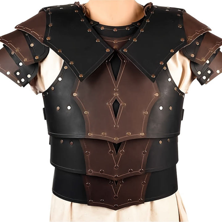 WorldNorse Vintage Warrior Dual Tone Rivets Layered Chest Armor  - image 2