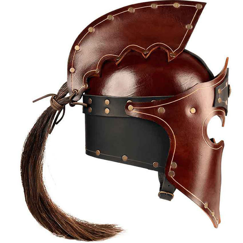 WorldNorse Vintage Warrior Hair Tassel Heraldic Helmet - image 1