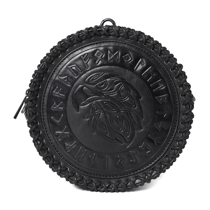 WorldNorse Viking Rune Eagle Embossed Crossbody Bag - Black - image 6