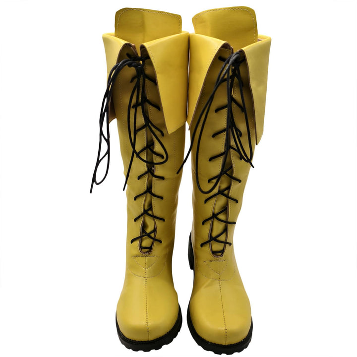 WorldNorse Vintage Lace Up Fold Over Knee High Boots - image 10