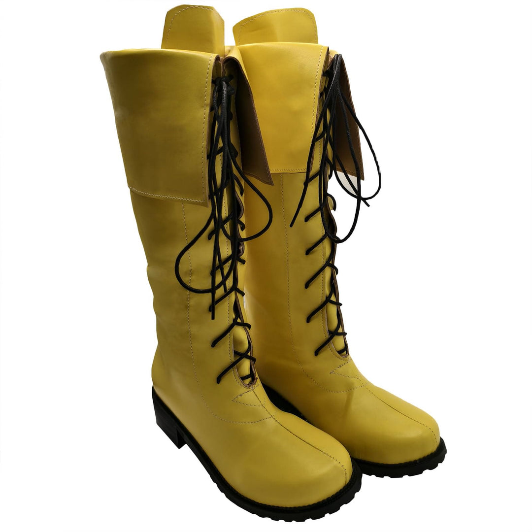 WorldNorse Vintage Lace Up Fold Over Knee High Boots - image 9