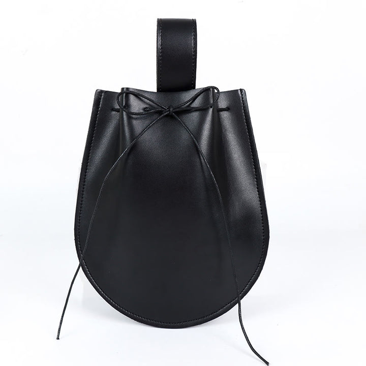 WorldNorse Edgy Double Rings Drawstring Pouch Bag & Belt - image 4