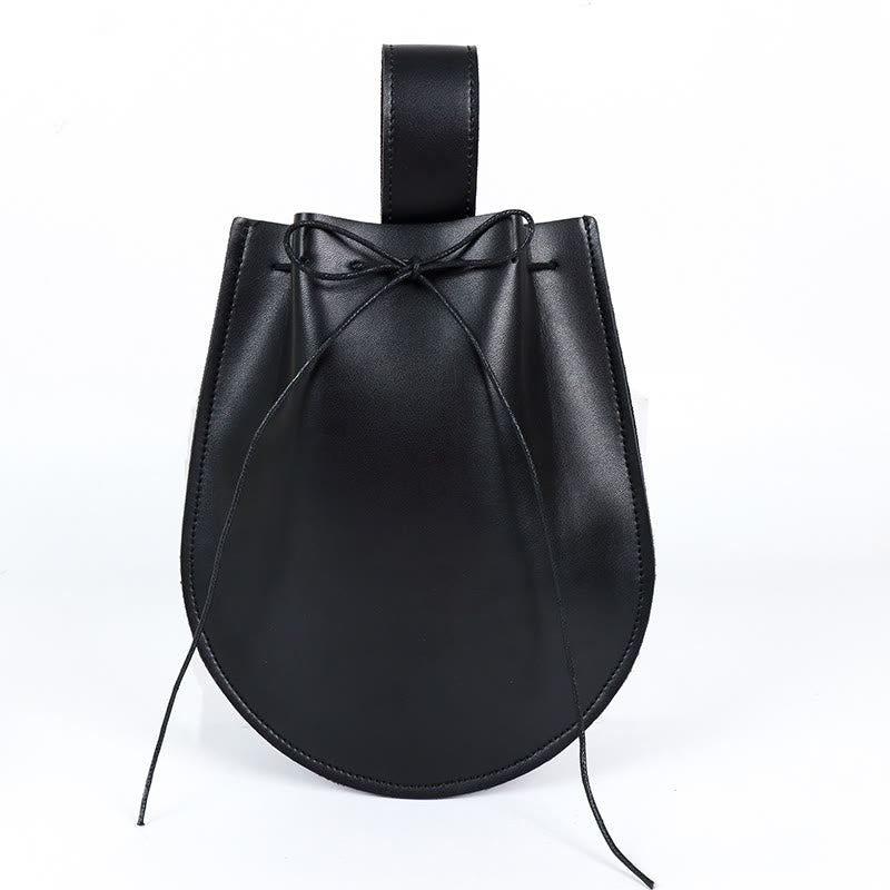 WorldNorse Edgy Double Rings Drawstring Pouch Bag & Belt - image 4
