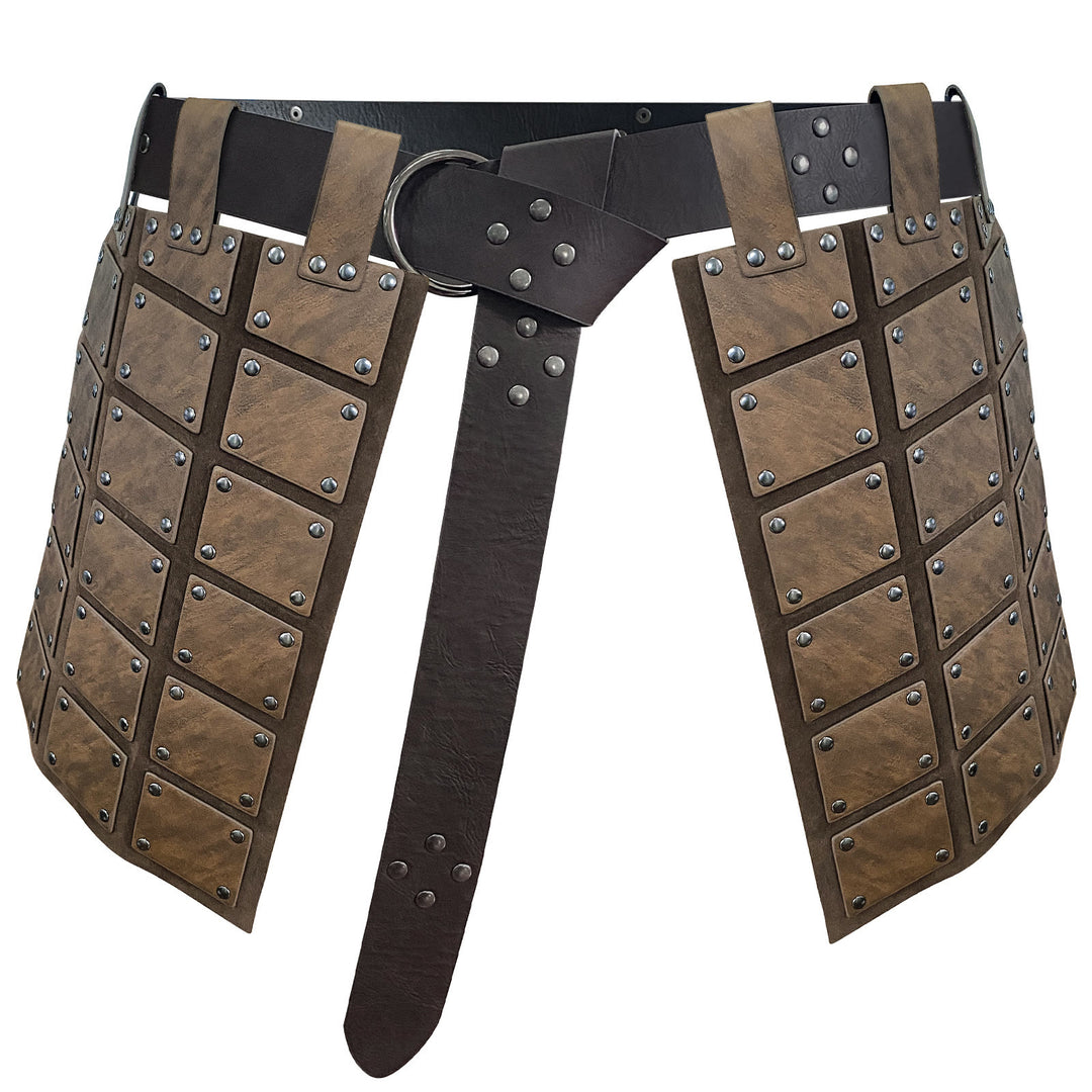 WorldNorse Gothic Studded Skirt Armor - Light Brown - image 5