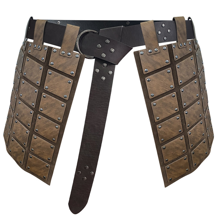 WorldNorse Gothic Studded Skirt Armor - Light Brown - image 5