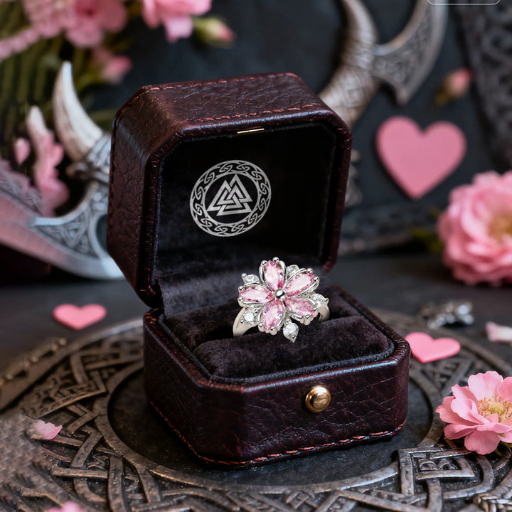 WorldNorse Pink Crystal Love Flower of Renewal Ring - image 4