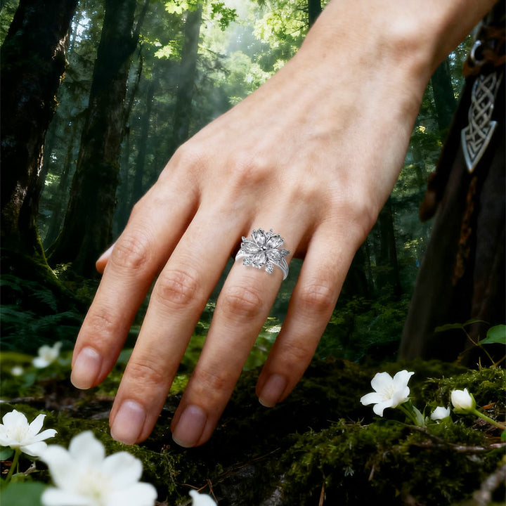 WorldNorse Pink Crystal Love Flower of Renewal Ring - image 6