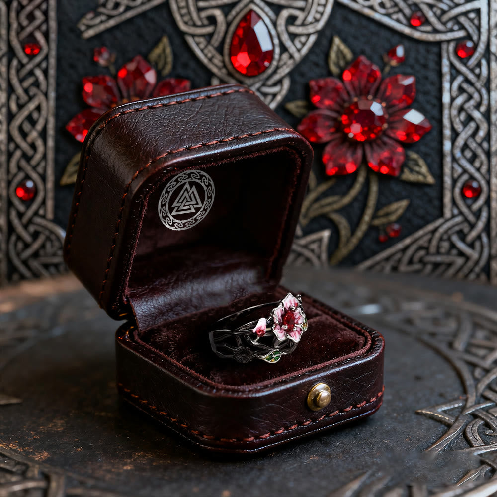 WorldNorse Mystic Tree Blossom Ruby Ring - image 4