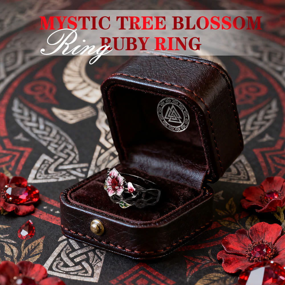 WorldNorse Mystic Tree Blossom Ruby Ring - image 2