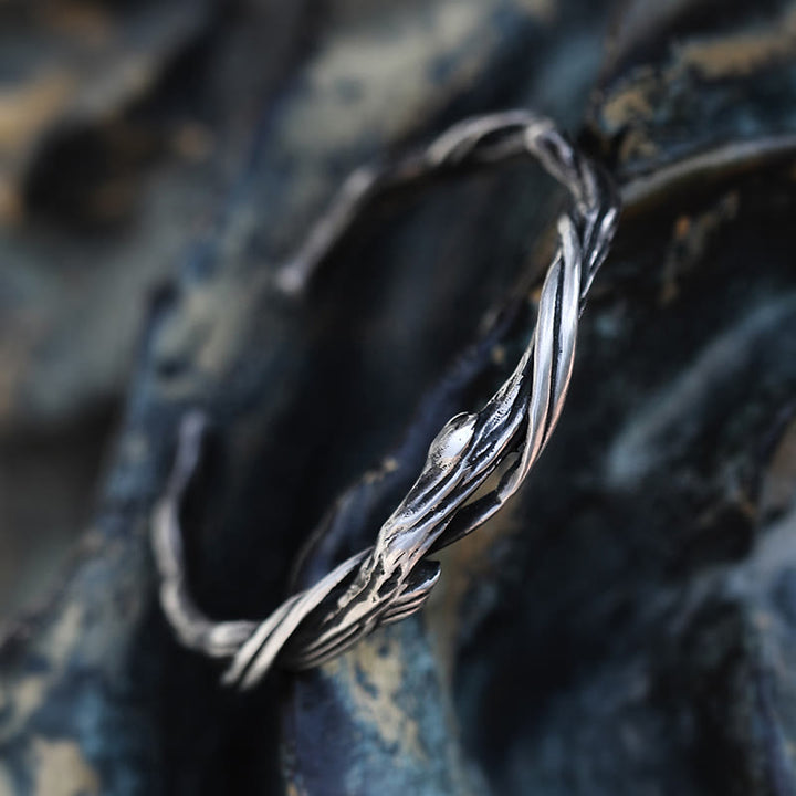WorldNorse Handcrafted 999 Silver Twisted Branch Bracelet - Plus - NO THANKS - image 0