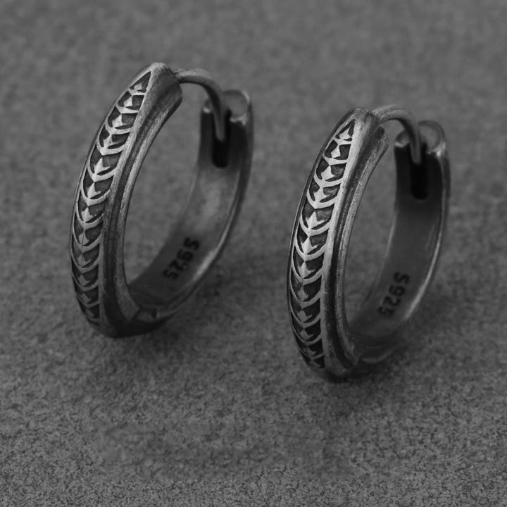 WorldNorse 925 Sterling Silver Gothic Engraved Silver Earrings - A Pair - image 5