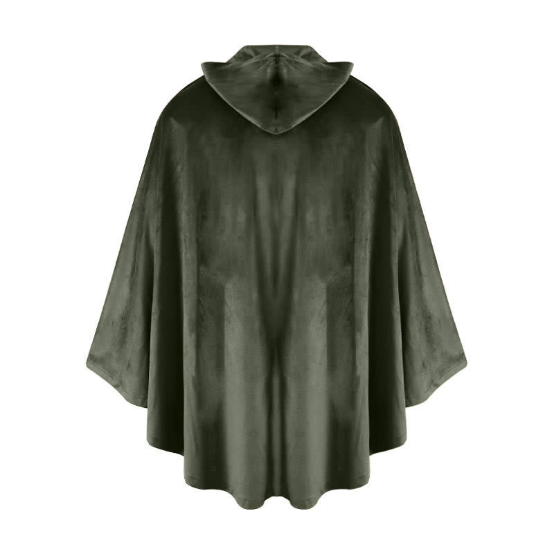 WorldNorse Rustic Hooded Buckle Trimmed Cosplay Cloak - image 11