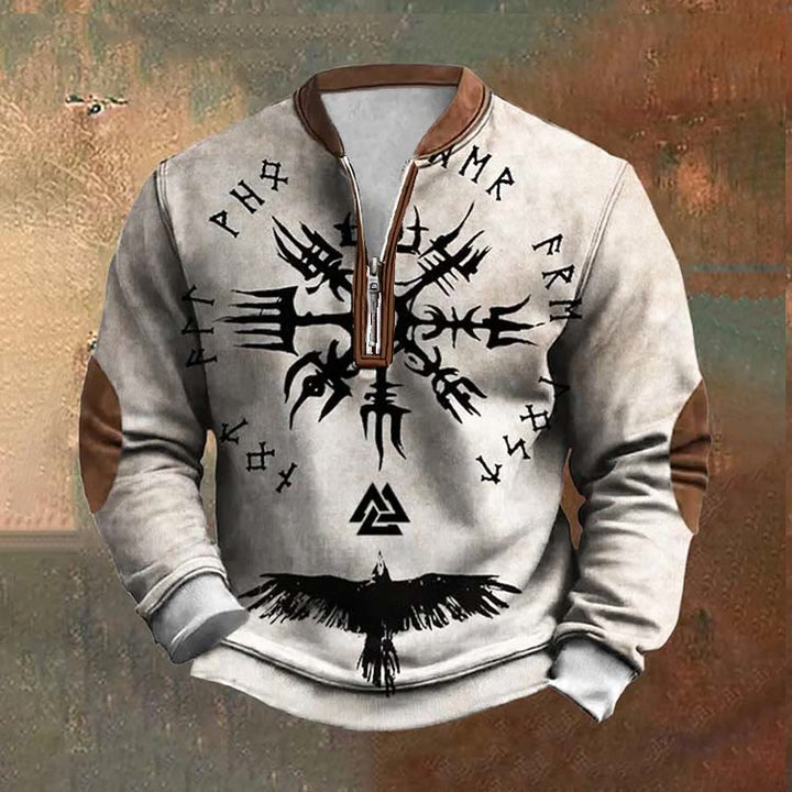 WorldNorse Rune Huginn and Muninn Valknut Zipper Sweatshirt - US/UK/AU52，EU62 (6XL) - image 0