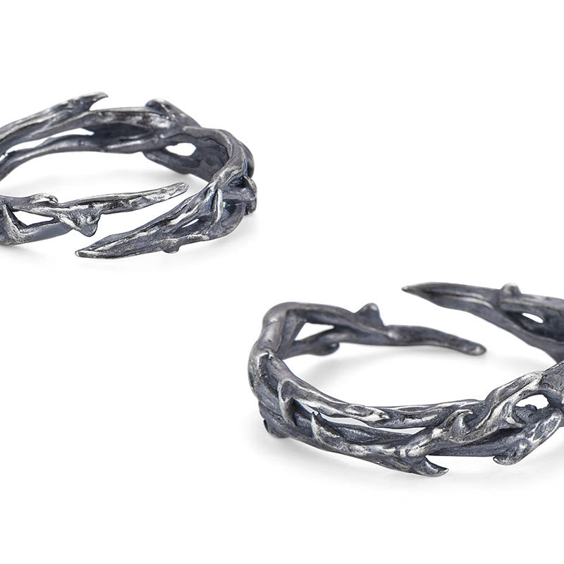 WorldNorse 925 Sterling Silver Twisted Thorn Branch Ring - image 6