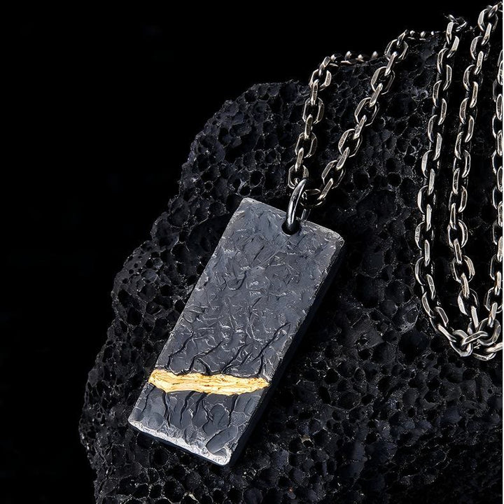 WorldNorse Handcrafted 999 Silver Dark Textured Rough Necklace - image 2